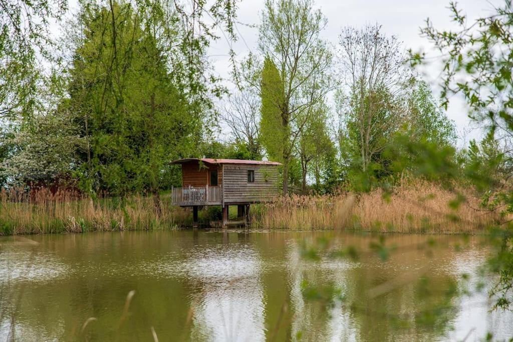 Lakeside Cabin On Stilts- 'Kingfisher' Villa Rous Lench Buitenkant foto